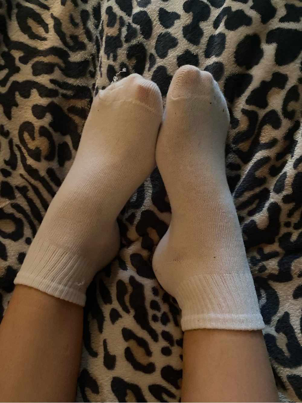 White worn Socks